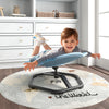 Kids sensory swivel chair in blue, featuring an elephant shape and non-slip metal base for safe, fun play and comfort.