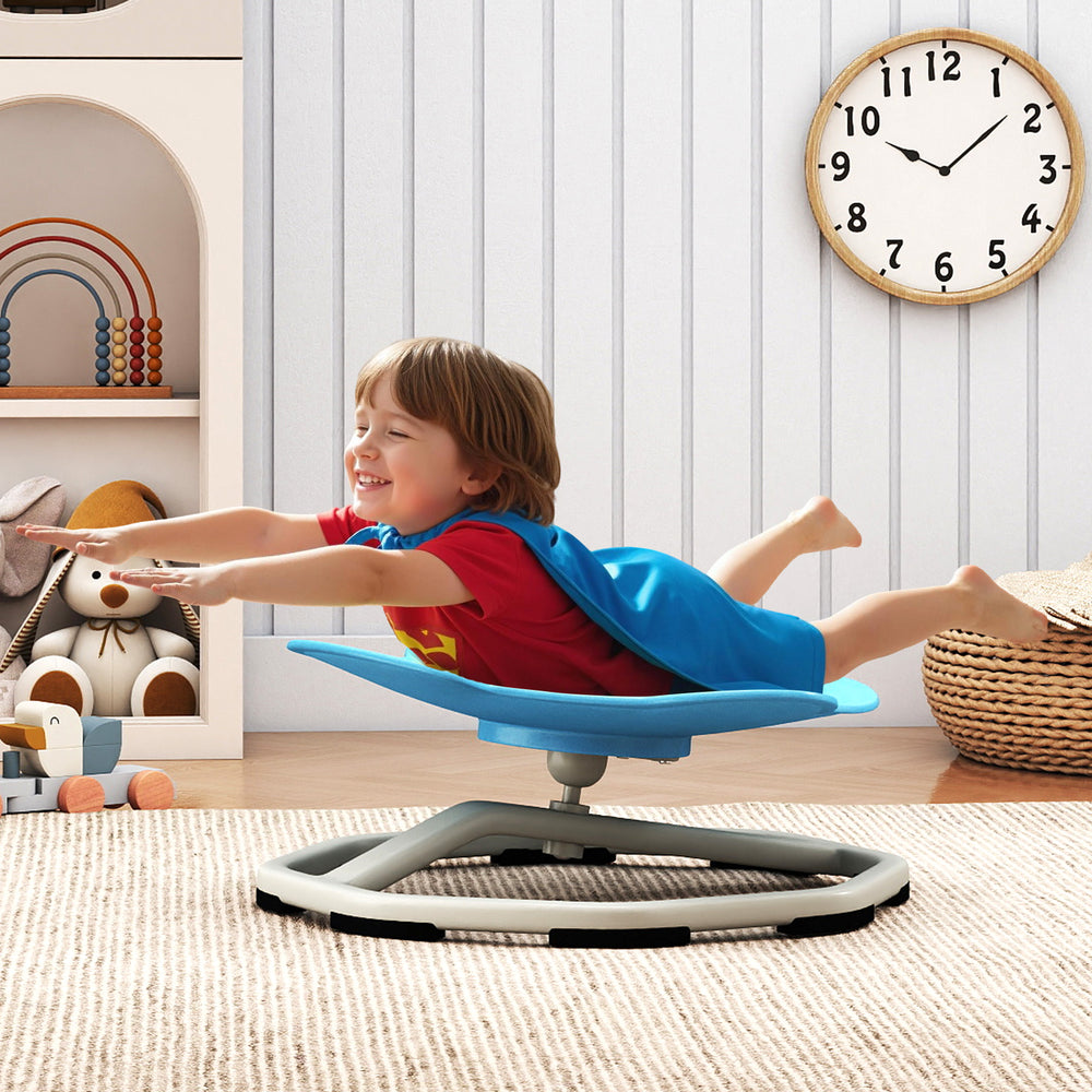 Kids Sensory Swivel Chair Elephant 360° Spinning Chair with Non-Slip Metal Base-Light Blue - Gallery View 1 of 10