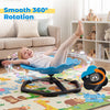 Kids sensory swivel chair in vibrant sunflower design with 360° rotation, ideal for calming indoor play and developing coordination.