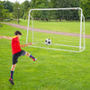 2-in-1 Kids Soccer Rebounder and Soccer Goal with Adjustable Height-White - Gallery View 1 of 10