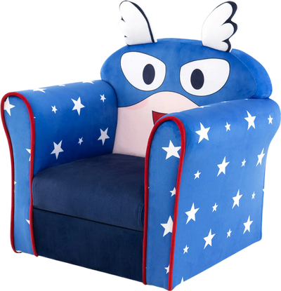 Costway Kids Sofa Armrest Thick Cushion Blue 46852319 New