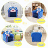 Blue kids sofa with armrest and thick cushion, featuring a cute design, ideal for kids' rooms and play areas.