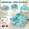 Kids armchair in blue with plush velvet cover and soft sponge filling, perfect for reading and playing in a child's.