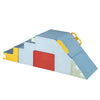 Kids soft foam blocks in blue, featuring a slide and table & chair set, perfect for playrooms and nurseries.