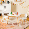 3 Pieces Kids Table and Chairs Set for Arts Crafts Snack Time-White - Gallery View 1 of 10