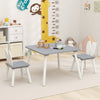 Gray kids table with spacious smooth surface, designed for comfort and easy cleaning, ideal for arts, crafts, and.