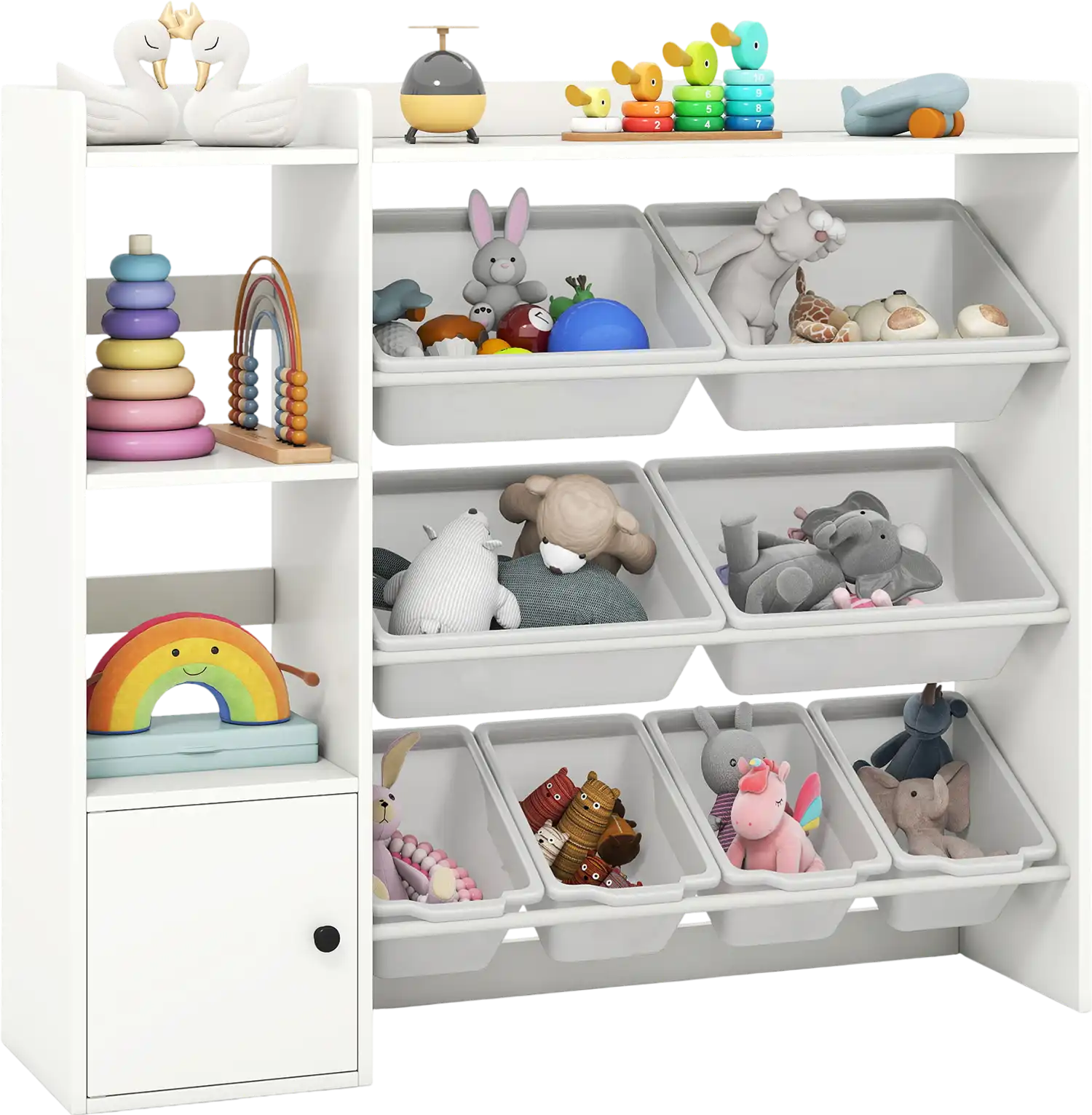 Costway Kids Toy Storage Bookshelf Cabinet 55349829 New