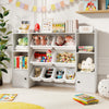 Kids Toy Storage and Bookshelf with Boxes and Open Shelves-White - Gallery View 1 of 9