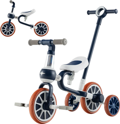 Costway 4-in-1 Kids Tricycle Adjustable Parent Push Handle 34512769 New