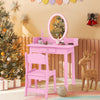 Kids Vanity Set with Lighted Mirror-Pink - Gallery View 1 of 10