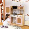 Kids Wooden Kitchen Playset with Realistic Lights and Sounds-Pink - Gallery View 1 of 10