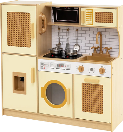 Costway Kids Wooden Play Kitchen Set Lights Sounds 132546879 New