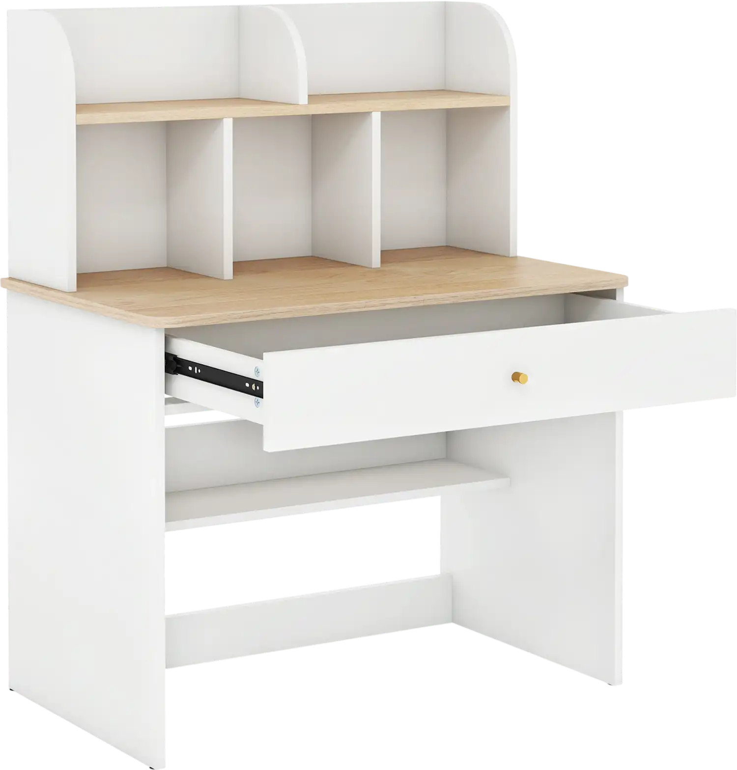 Costway Kids Wooden Study Desk Writing Table Hutch Drawer 18723594 New