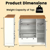 47.5-inch freestanding kitchen storage cabinet with 3 doors, 2 large drawers, and removable shelf for organized storage.