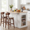 Costway Kitchen Island with Drop Leaf Countertop and 3-Level Adjustable Shelves New