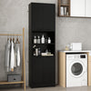 75 Inch Kitchen Pantry Cabinet Tall Cupboard with Doors and Shelves-Black - Gallery View 1 of 9