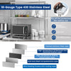 36 x 12 inch kitchen stainless steel overshelf with adjustable lower shelf, made from durable 18-gauge type 430.