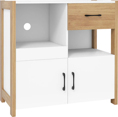 Costway Kitchen Storage Cabinet Drawer Pull-Out Shelf 2-Door 84587991 New