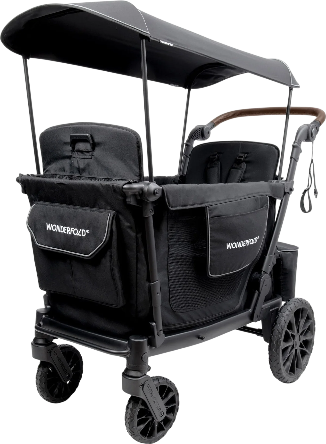 WonderFold L2 Stroller Wagon 2-Seater Foldable with Canopy Set New