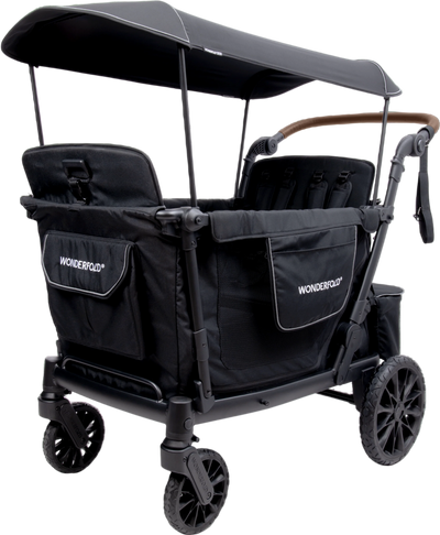 WonderFold L4 Stroller Wagon 4-Seater Foldable with Canopy Set New