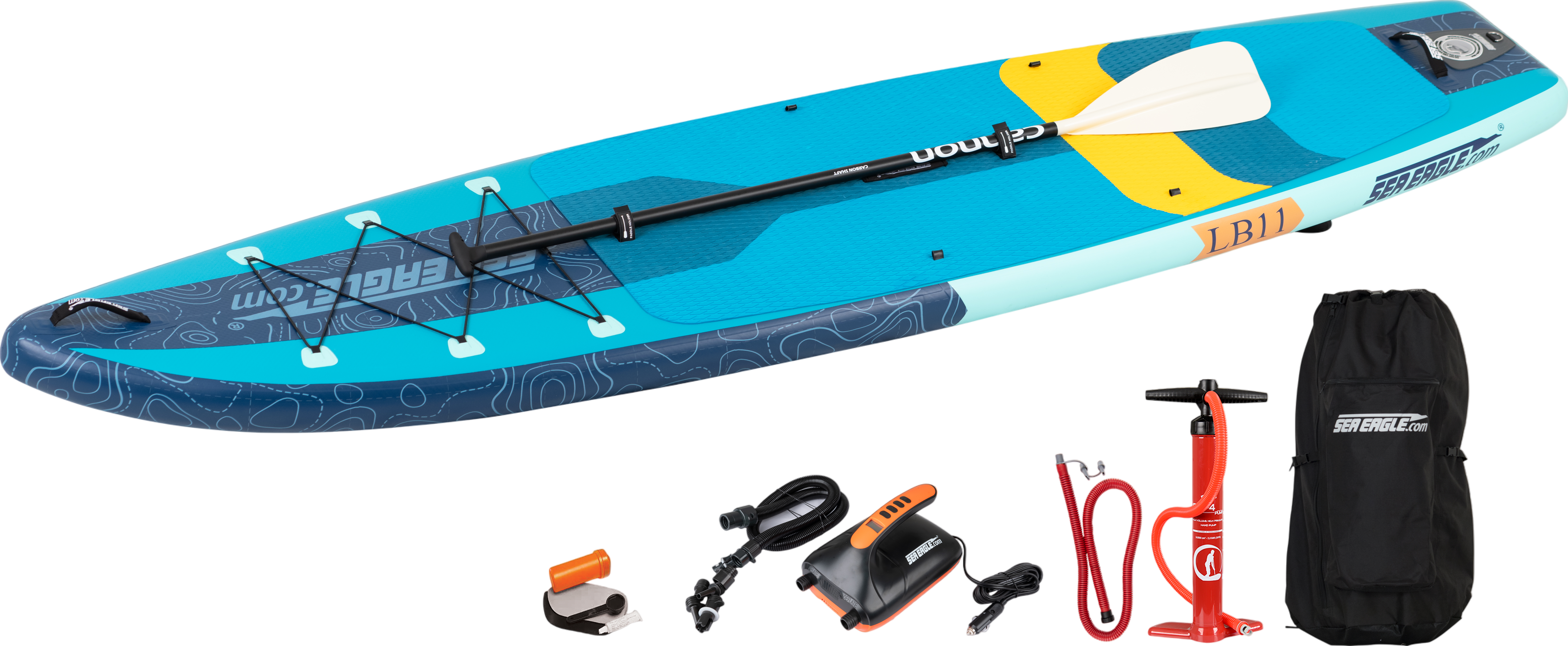 Sea Eagle LB11K_EP LongBoard 11 Inflatable Board Electric Pump Package New