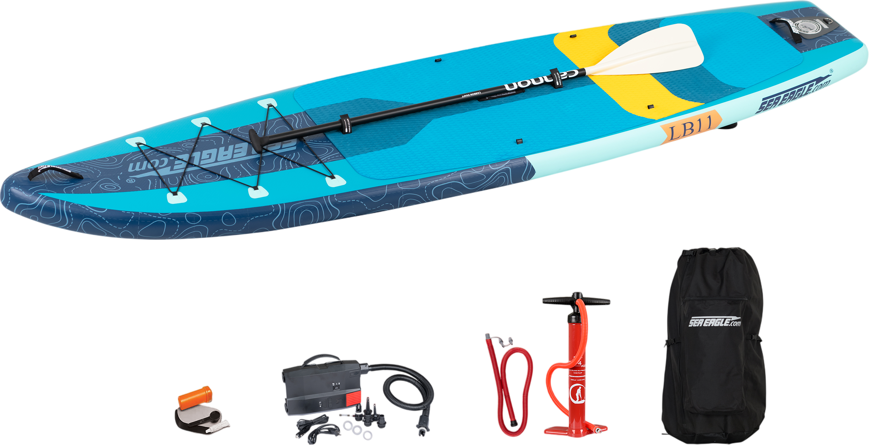 Sea Eagle LB11K_EP LongBoard 11 Inflatable Board Electric Pump Package New