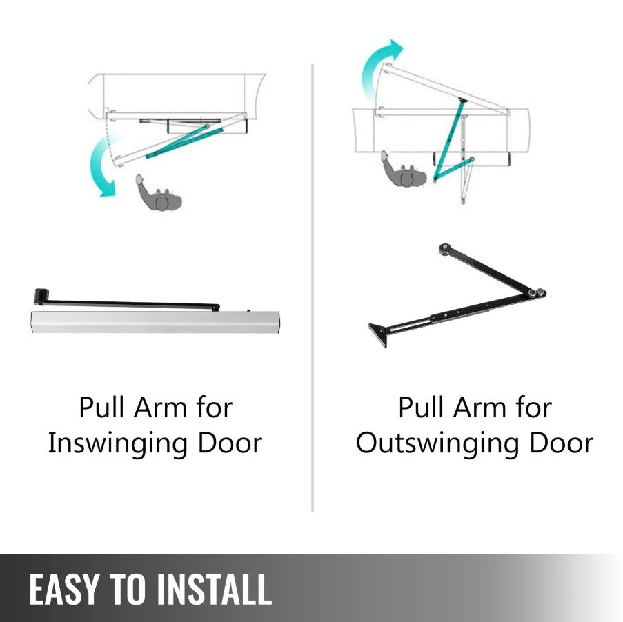 Vevor Automatic Swing Door Opener 50W for Doors up to 220 Lbs with Remote and Sensor New