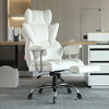 Vevor Reclining Office Chair with Footrest Lumbar Support Heavy Duty PU Leather White New