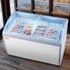 Vevor Ice Cream Display Commercial Freezer 12.8 Cu. Ft. with 4 Wire Baskets and Sliding Glass Doors New