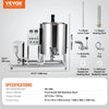 Vevor Commercial Milk Pasteurizer 40 Gal Stainless Steel New