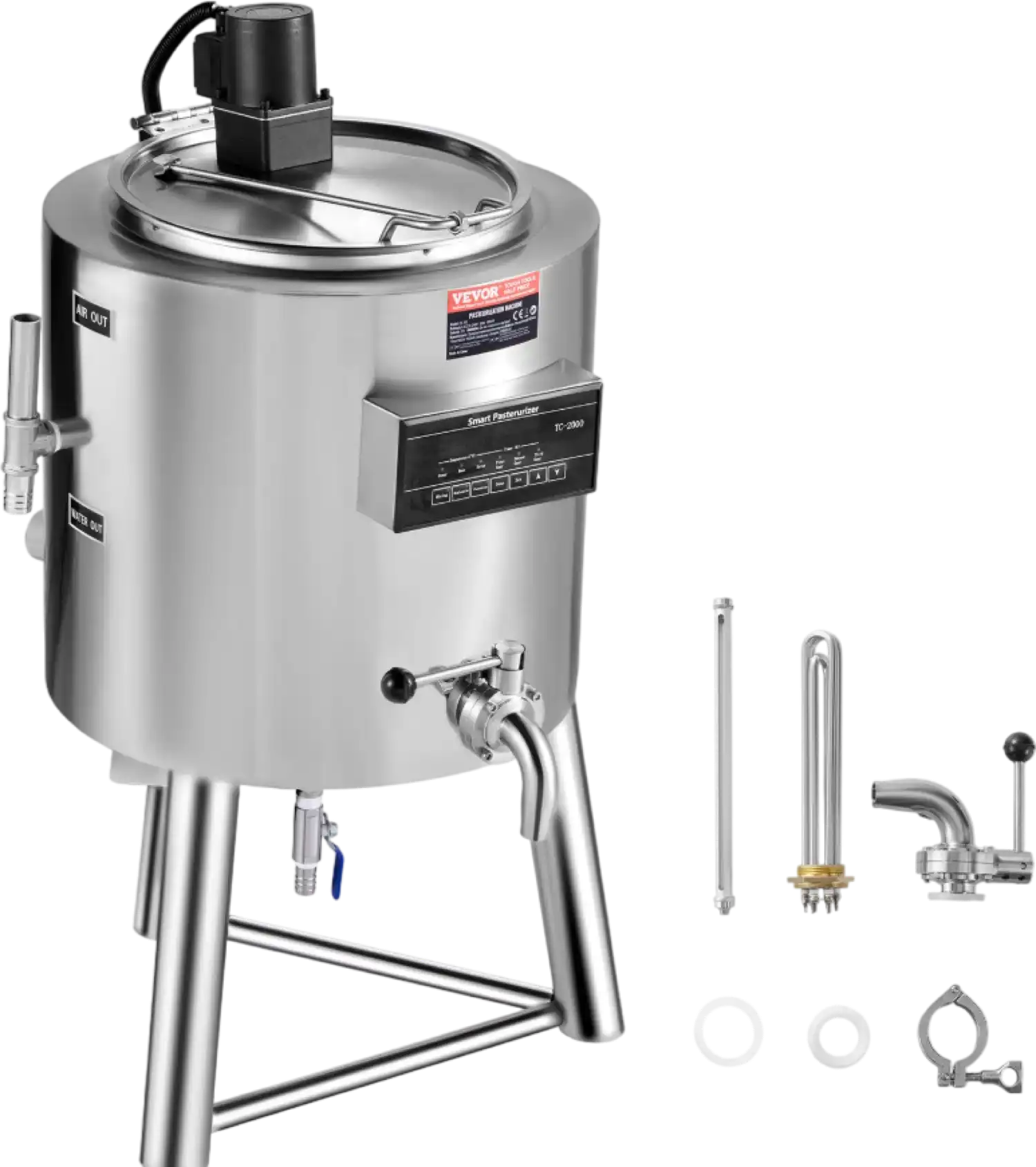 Vevor Commercial Milk Pasteurization Machine 13.2 Gal Stainless Steel New