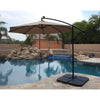 AZ Cantilever Umbrella Offset 10' with LED Lights and Base Set New
