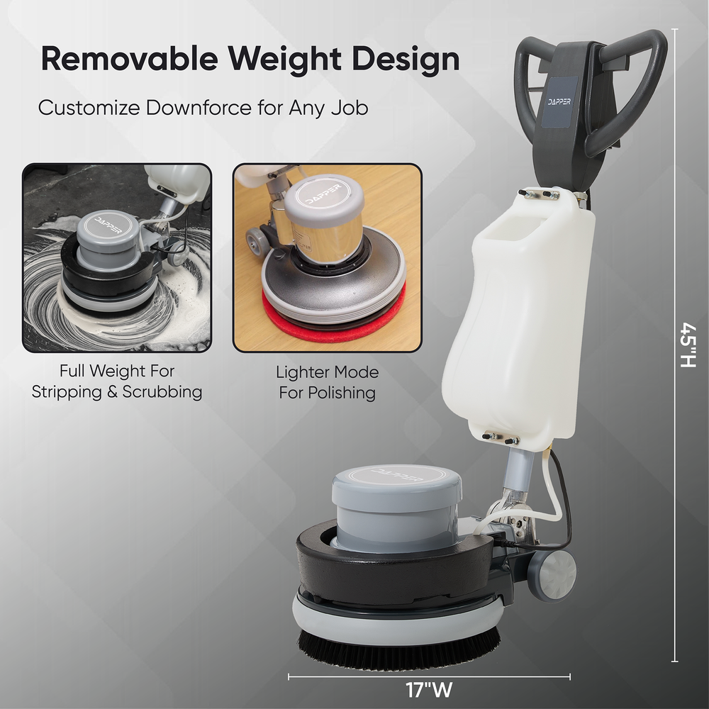 17" Heavy-duty Weighted Multi-Functional Floor Buffer Polisher Machine