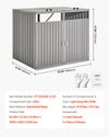 Vevor Trash Can Storage Shed for Two 52.79 Gallon Bins with Lockable Doors and Easy Access Entry New