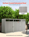 Vevor Trash Can Storage Shed for Three 52.79 Gallon Bins with Lockable Doors and Easy Access Entry New