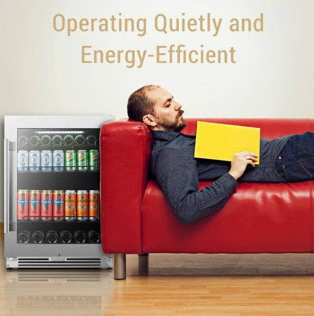 Lanbo LP54BC Beverage Refrigerator 24" 118-Cans 1-Door Design New