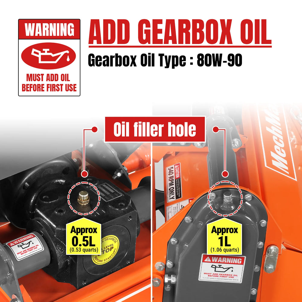 45 in Rotary Tiller,  3 Point Hitch Cat.1,  Chain Drive,  PTO Shaft Included with Shear Bolt,  15-35 HP,  LRT45