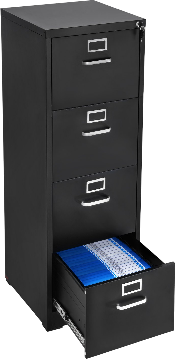 Vevor 4-Drawer Locking File Cabinet Vertical Metal Storage for A4/Letter/Legal Size Black New