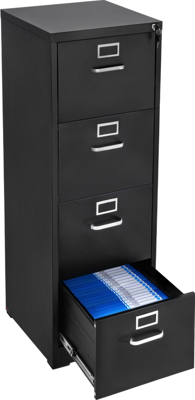 Vevor 4-Drawer Locking File Cabinet Vertical Metal Storage for A4/Letter/Legal Size Black New