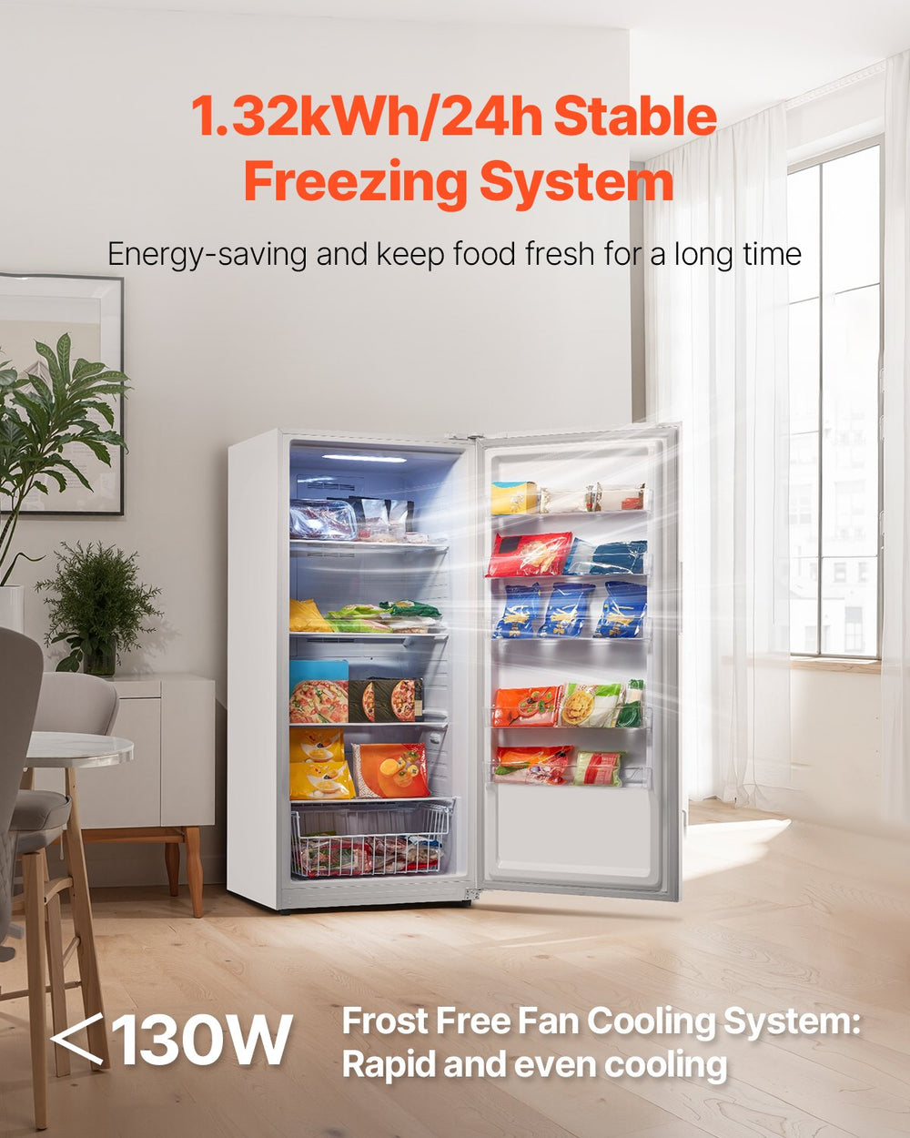Vevor Convertible Freezer Refrigerator 20.2 Cu. Ft. Upright Frost Free with Digital Control New