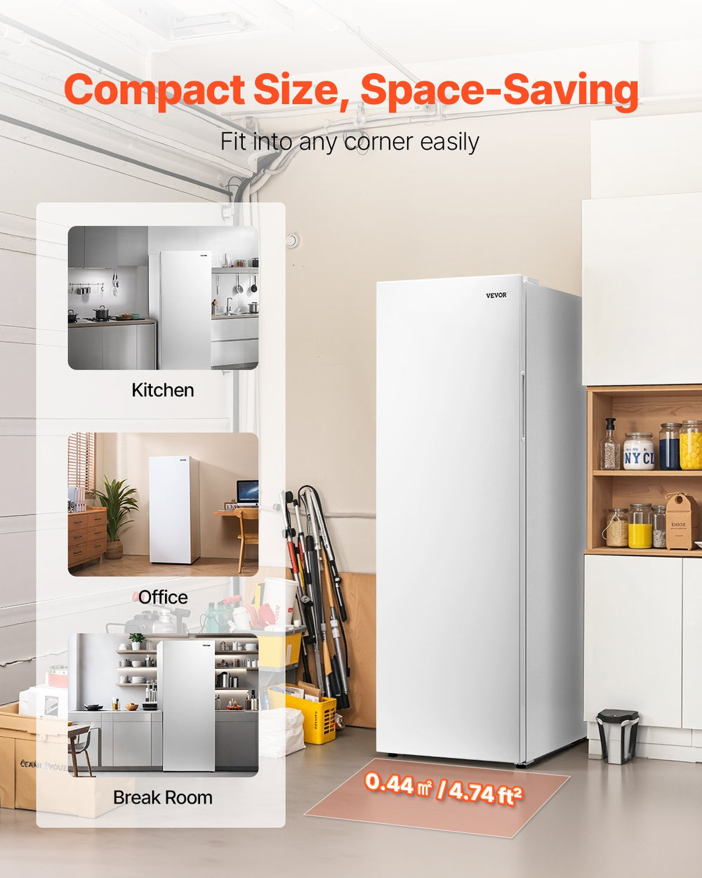 Vevor Convertible Freezer Refrigerator 11 Cu. Ft. Upright Frost Free with Digital Control New