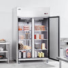 Vevor Commercial Freezer 44.21 Cu. Ft. Upright Reach-In 2 Doors 54.4" Stainless Steel 4 Shelves New