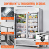 Vevor Commercial Refrigerator 44.21 Cu. Ft. Upright Reach-In 2 Doors 54.4" Stainless Steel 8 Shelves New