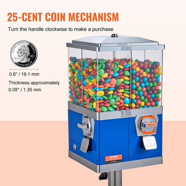Vevor Commercial Vending Machine 4 Compartment Coin Operated Candy Dis ...