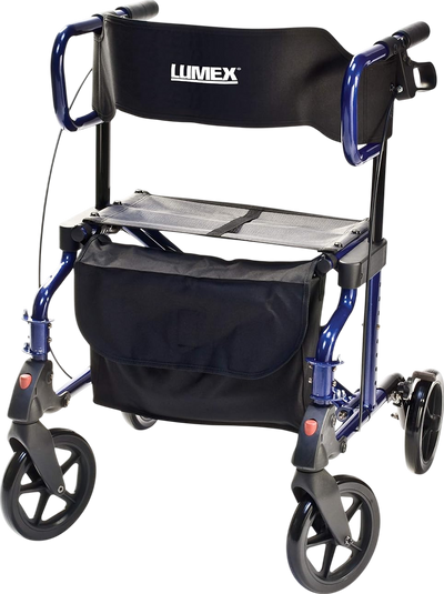 Graham-Field Lumex HybridLX LX1000 2-in-1 Rollator Transport Chair Lightweight New