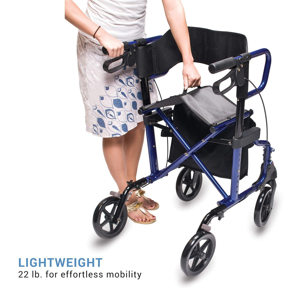 Graham-Field Lumex HybridLX LX1000 2-in-1 Rollator Transport Chair Lightweight New