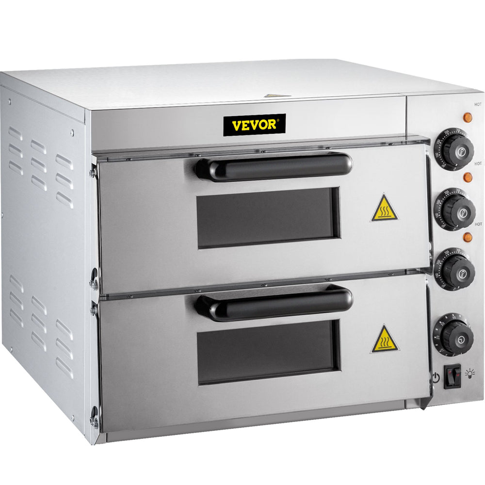 Vevor Pizza Oven 14" Double Deck Electric Countertop 110V 1950W Stainless Steel New