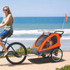 Vevor Bike Trailer Child Carrier 2-in-1 Converts to Stroller 100 Lbs Capacity Foldable 7" and 20" Wheel Diameter New