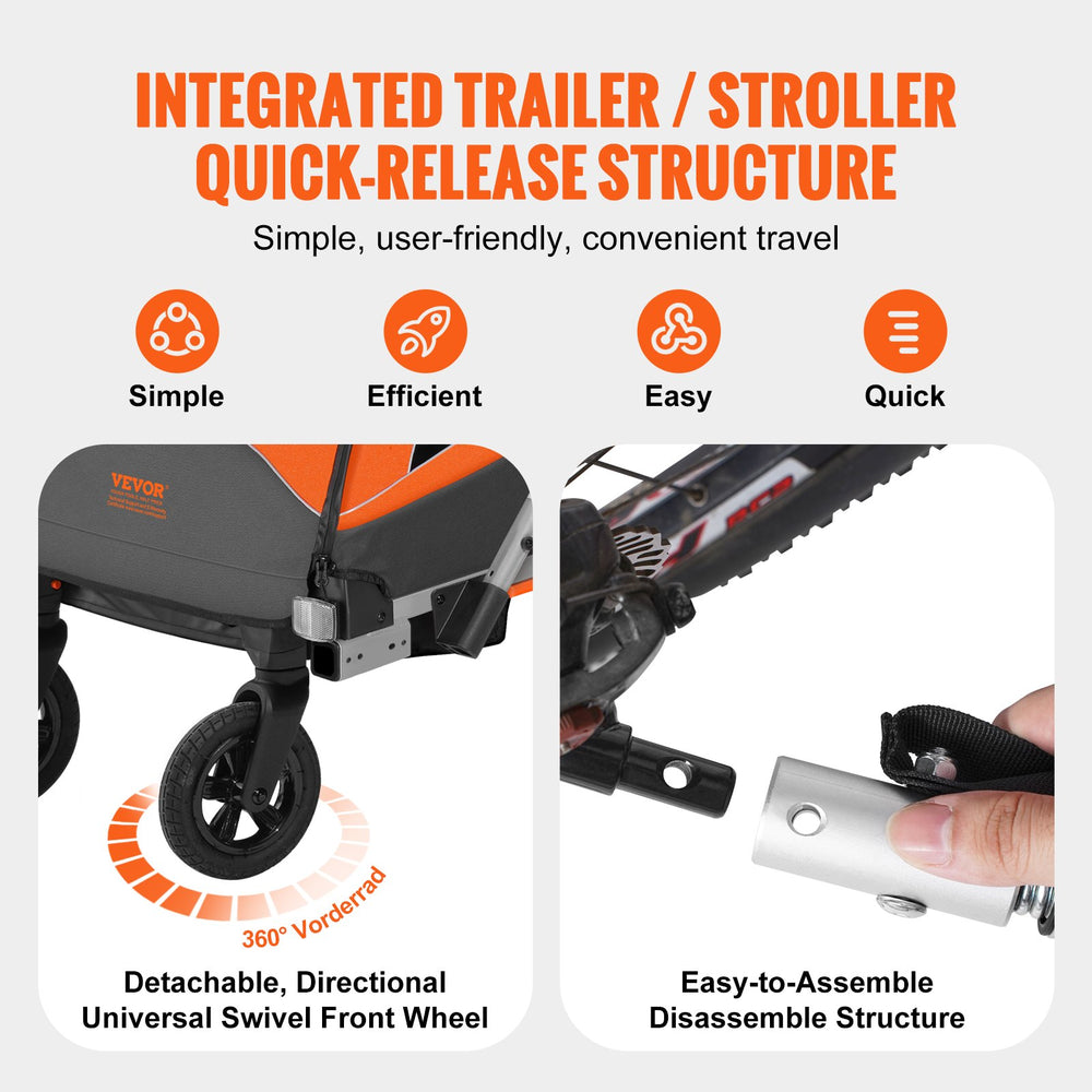 convert bob stroller to bike trailer Vevor Bike Trailer Child Carrier 2-in-1 Converts to Stroller 100 Lbs C – FactoryPure