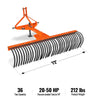 72" Landscape Rake with 36 Tines 3 Point Hitch Tractor Attachment,  LR72